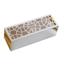Silver mirror candy box with hollow cross design for weddings and religious ceremonies - Reflective Silver