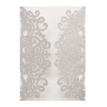 Laser cut silver glitter wedding invitation card holder with hollow floral pattern - Glitter Silver / Silver