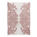 Laser cut glitter wedding invitation cover in rose gold with elegant floral pattern - Glitter Pink / Pink