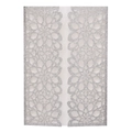 Elegante copertina per invito nuziale argento glitterato con intaglio floreale laser - Argento Scintillante