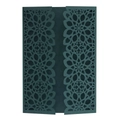 Dark green laser cut wedding invitation covers with ornate floral mandala pattern - Dark Green
