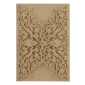 Detail of laser-cut floral pattern on champagne gold pearlescent paper wedding invitation - 20 Pieces Set / Beige Gold