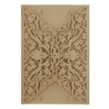Laser cut floral hollow wedding invitation cover in sparkling champagne gold paper - Beige Gold