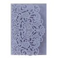 Exquisite laser cut hollow lavender wedding invitation card with floral heart patterns - Lilac Purple