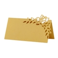 Elegant gold hollow rose place cards with laser-cut floral design for wedding parties - 10*10CM / Gold