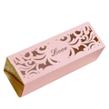 Pink laser-cut gold foil gift box with floral patterns and Love inscription - Pink / 5*5cm