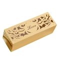 Elegant gold laser-cut candy box with Love inscription for weddings and parties - Gold / 5*5cm