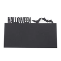 Segnaposti neri per Halloween in carta traforata con scritte e silhouette di pipistrelli - 10*10CM / Nero