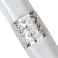 Rond de serviette argenté ajouré au laser avec motifs géométriques pour mariage - Argent Miroir