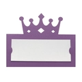 Marque-place couronne violette avec insert blanc pour tables de mariage et plans de table - 10*10CM / Violet foncé