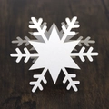 Minimalist white 3D snowflake place card with hollow design for winter table decoration - 9.6*16.6CM / White