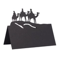 Schwarze Platzkarten mit Kamel-Silhouette für festliche Tischdekorationen - 10*10CM / Schwarz Khaki