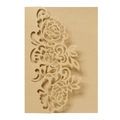 Champagne gold laser-cut invitation card with elegant layered peony floral pattern - Golden Yellow 250G