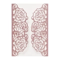 Detailed laser-cut rose pattern on glittery pink invitation card with elegant texture - Glitter Pink