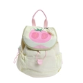 Sac à dos mignon en nylon jaune pâle avec imprimé tomate rose et cordon de serrage - Motif Tomate / Jaune