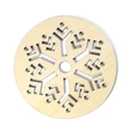 Christmas snowflake cutout wooden coaster for heat insulation and dining table decor - Large Snowflake Radial Style (Wood Pad-13)
