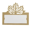 Marque-places feuille d'érable découpés au laser en papier kraft brun et carton blanc - Papier kraft