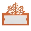 Marque-place découpé au laser avec feuille d'érable orange pour table de Thanksgiving - Rouge Orangé