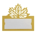 Marque-place en feuille d'érable découpée au laser avec finition dorée scintillante - Doré