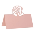 Marque-place rose découpé au laser avec motif rose ajouré pour tables de mariage - 10*10CM / Rose