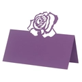 Marque-place découpé au laser rose violette pour décoration de table de mariage - 10*10CM / Violet foncé