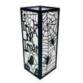 Abat-jour Halloween en papier ajouré avec toile d'araignée pour décoration de fête - Style Halloween C