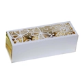 Elegant white laser-cut butterfly gift box with hollow floral pattern for wedding favors - White