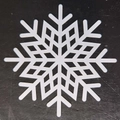 Détail du dessous-de-verre flocon de neige blanc ajouré avec motifs géométriques gravés - Style de Flocon de Neige C(C)