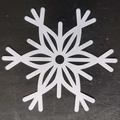 Détail macro du dessous de verre flocon de neige blanc découpé pour décoration de Noël - Style de Flocon de Neige D(D)