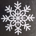 Detailed close-up of a white hollow snowflake coaster with intricate cutout patterns - Snowflake Style G(G)