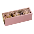Pink laser-cut butterfly gift box for candy and chocolate with pearlescent finish - Pink
