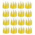50 ronds de serviette couronne en papier miroir doré pour décorations de table de mariage - Or Réfléchissant