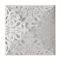 Elegante busta quadrata bianca per inviti tagliata al laser con pizzo floreale - Bianco