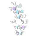 3D laser cut hollow mirror butterfly wall stickers with holographic rainbow effect - Set / Mirror Iridescent