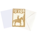 Detail van de gouden glitter lasergesneden cowboy thema uitnodiging voor een 15e verjaardag - Gouden Volledige Set (HK-383 Glitter)