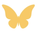 Sticker mural papillon 3D jaune clair pour décoration de fête et maison - Pack (12 Unités) / Or Miroir