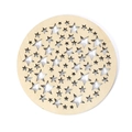 Round wooden star cutout heat coaster and DIY table mat with laser engraved pattern - Star Hollow Pattern (木垫-16)
