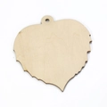 Leaf-shaped laser-cut wooden tag with natural grain and pre-drilled hole for DIY crafts - Leaf Style