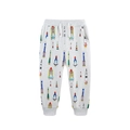 Pantaloni sportivi grigi per bambini con stampe di razzi e navette spaziali - 2Y(90) / Stampa Razzo (3173)