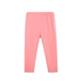 Girls' stretchy pink leggings with a wide elastic waistband for a comfortable daily fit - 2Y(90cm) / Pink