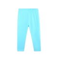 Girls' stretchy light blue leggings with high elastic waist and soft cotton blend fabric - 2Y(90cm) / Light Blue