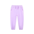 Girls light purple jogger pants with elastic drawstring waist and ribbed ankle cuffs - 2Y(90cm) / Light Purple (3211)