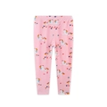 Leggings rosa per bambina con stampe colorate di unicorni e piccoli fiori - Unicorno Rosa (9010) / 2Y(90)