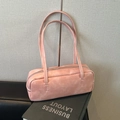 Sac bandoulière rose chic de grande capacité avec finition texturée sur livre - Rose