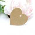 Herzförmiger brauner Kraftpapier-Anhänger mit Lochung für Valentinstag-Dekorationen - Kraftpapier
