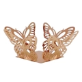 Detail of rose gold laser-cut hollow butterfly decoration for party and cake toppers - Mirror Rose Gold