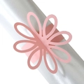 Pink laser-cut flower napkin ring made of pearlized paper for wedding party table decor - Pink