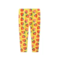 Hellgelbe Mädchen Leggings mit lebhaftem Erdbeerdruck und elastischem Bund - 2Y(90)