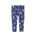 Dunkelblaue Kinderleggings mit bunten Einhorn- und Regenbogen-Cartoondrucken - 2Y(90) / Dunkelblauer Einhorn