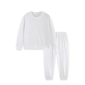 Survêtement enfant blanc en coton avec sweatshirt à col rond et pantalon de sport - 2-3Y(100cm) / Blanc